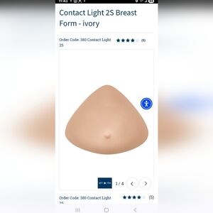 Amoena Contact Light 2S Breast Form - Cream